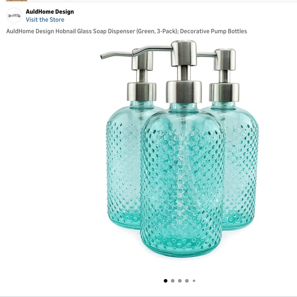 Auldhome Soap Dispenser Set with Silver Pumps